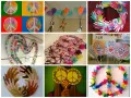 Manualidades originales Día de la Paz: guirnaldas de corazones, coronas de manos, palomas de origami y símbolos de paz.