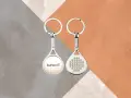 Llavero padel personalizado con logo Buhowo. Un accesorio ideal para los amantes del pádel.
