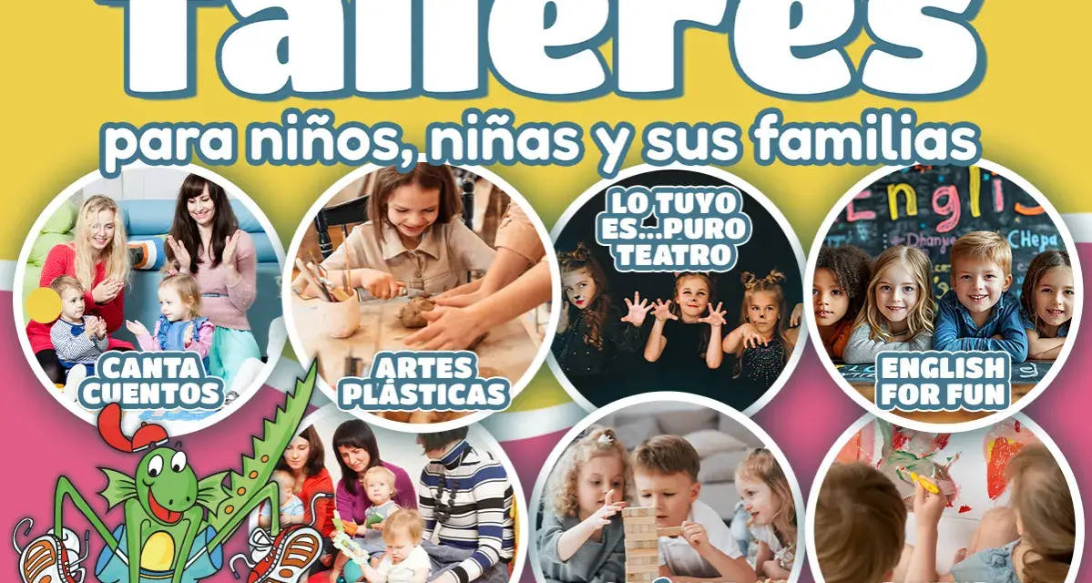 Diversas actividades para niños: Canta cuentos, artes plásticas, teatro, inglés, baby gym, cajón de sastre y pintura infantil. ¡Excelentes talleres infantiles ideas!