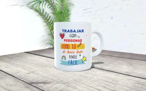 Tazas personalizadas profesiones: "Trabajar con personas como tú lo hace todo más fácil". Un regalo ideal para compañeros.