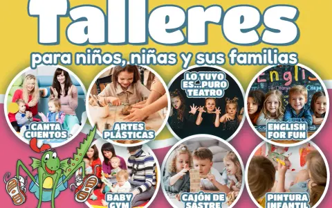 Diversas actividades para niños: Canta cuentos, artes plásticas, teatro, inglés, baby gym, cajón de sastre y pintura infantil. ¡Excelentes talleres infantiles ideas!