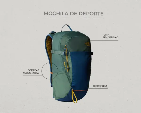 Mochila deporte personalizada, ideal para senderismo, con correas acolchadas y material hidrófugo.