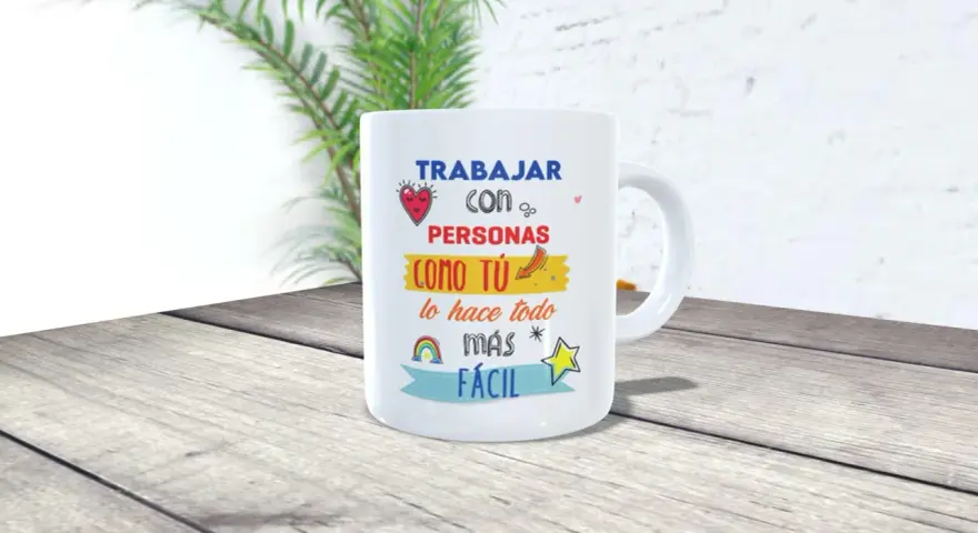 Tazas personalizadas profesiones: "Trabajar con personas como tú lo hace todo más fácil". Un regalo ideal para compañeros.