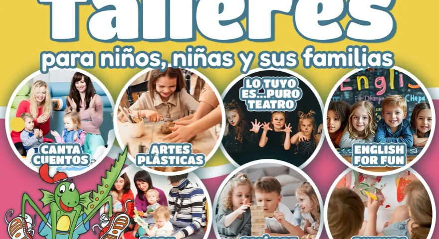 Diversas actividades para niños: Canta cuentos, artes plásticas, teatro, inglés, baby gym, cajón de sastre y pintura infantil. ¡Excelentes talleres infantiles ideas!