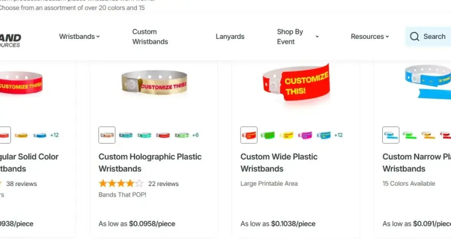 Bandas personalizadas para fiestas: elige entre regular, holográficas, anchas o estrechas. ¡Haz que tu evento destaque!